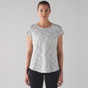 Lululemon Women’s Lost in Pace Short Sleeve Tiger Space Dye Blk & White Sz Small